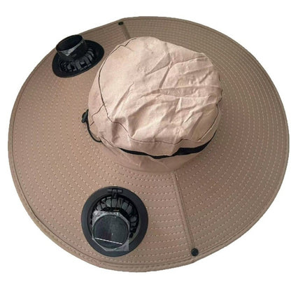 Solar Cooling Fan Bucket Hat