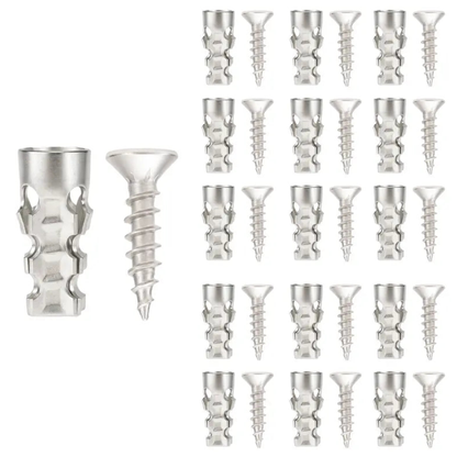 6×14mm Door Hinge Repair Screws & Expansion Anchors – 30/60 Pack