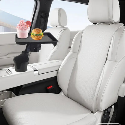 4-in-1 Multi-Functional Car Cup Holder – Rotatable Tray, Phone Mount & Snack Rack
