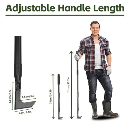 Crack Weeder – Adjustable Long Handle Weed Puller for Sidewalks, Pavers & Lawns