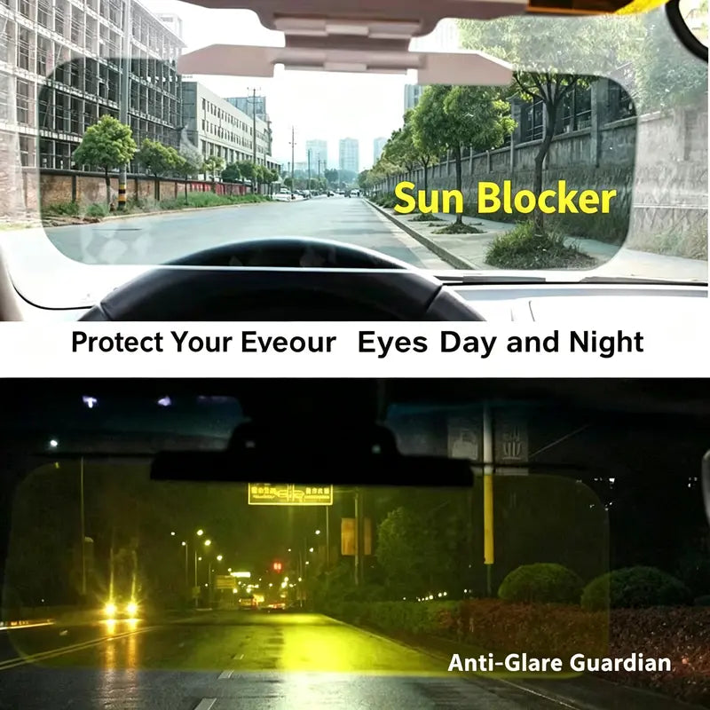 2-in-1 Day & Night Anti-Glare Car Sun Visor Shield