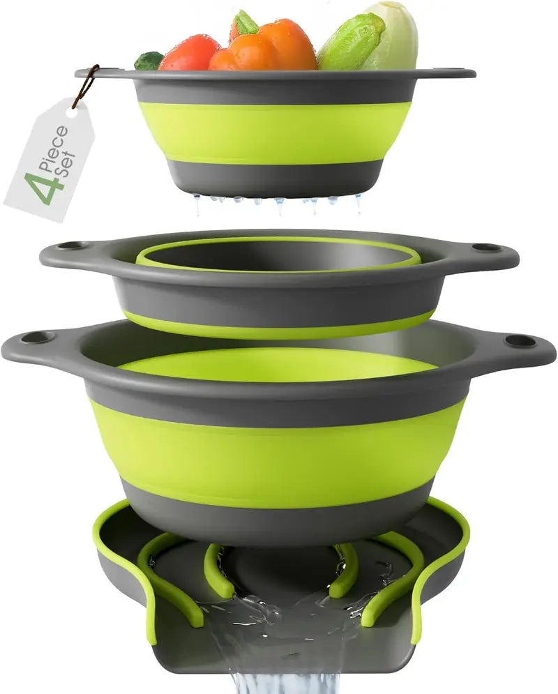 3-Piece Collapsible Colander &amp; Strainer Set