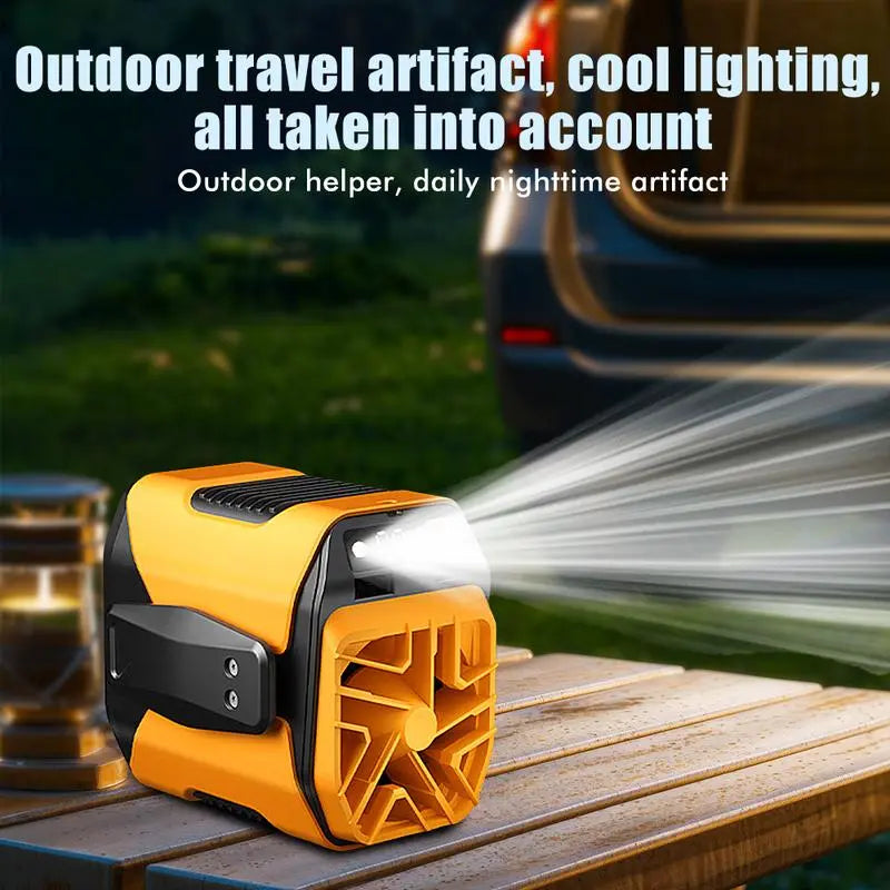 5000mAh Waist Fan with Power Bank & LED