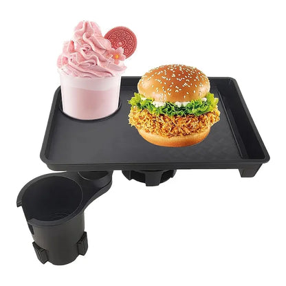 4-in-1 Multi-Functional Car Cup Holder – Rotatable Tray, Phone Mount & Snack Rack