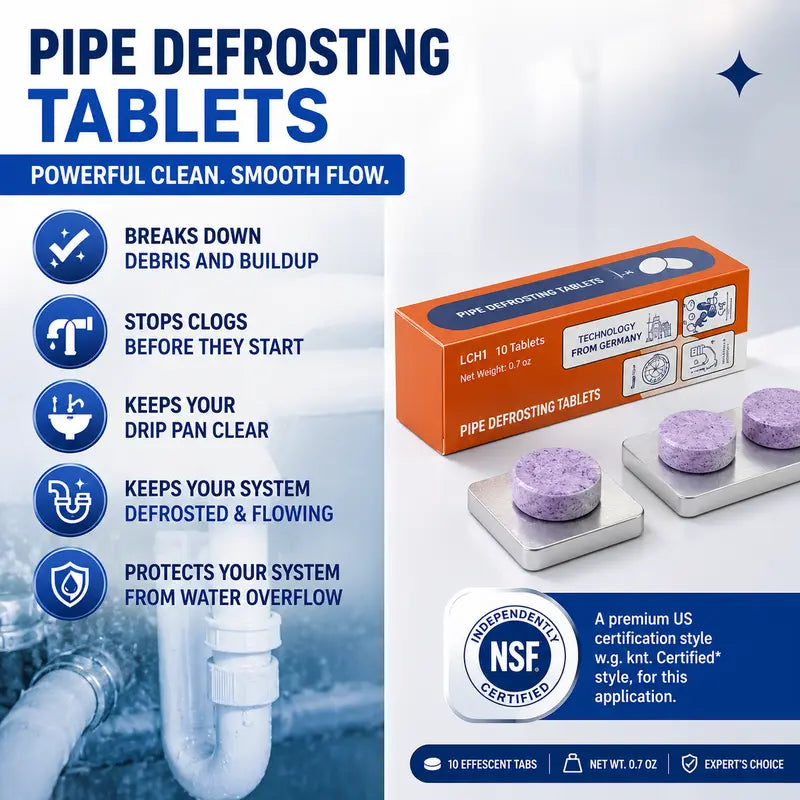 Multi-Use Pipe Cleaner Tablets for Drains, Washers & Septic