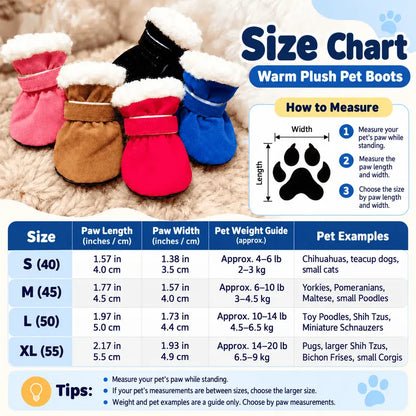 Soft Velvet Puppy Booties