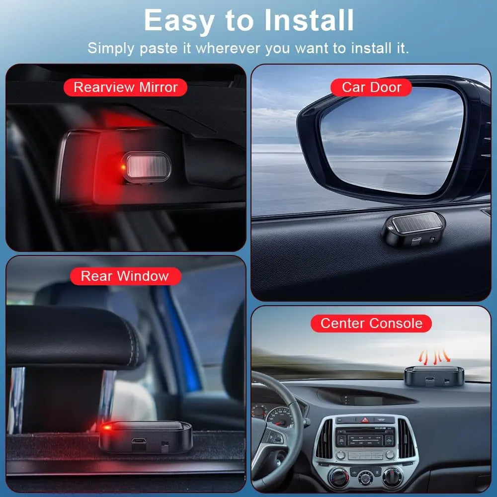 Solar Powered Fake Car Alarm Light