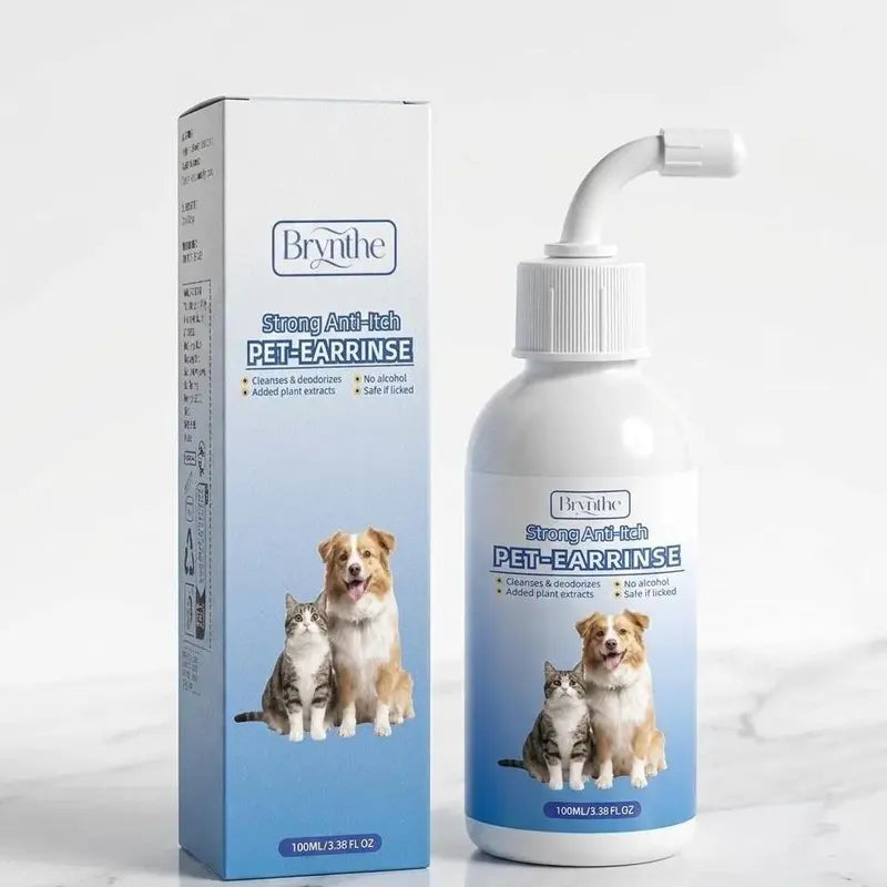 Gentle Pet Ear Wash | Odor-Free Cleaning for Dogs & Cats