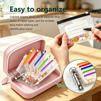 Waterproof Travel Pill Pouch Set (14 Pcs)