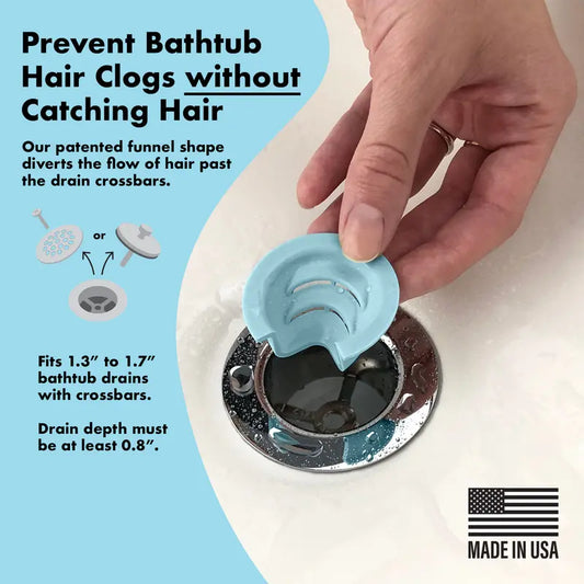Bathtub Drain Funnel for Hair Clog Prevention