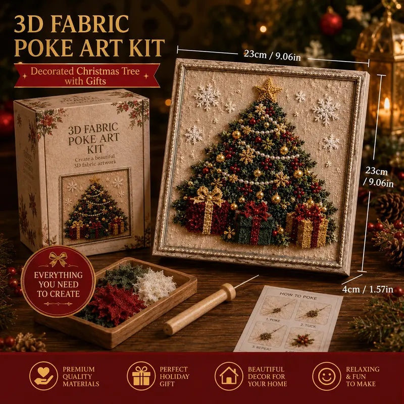 3D Christmas Poke Art Kit – DIY Holiday Wall Hanging Decoration