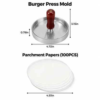Stainless Steel Burger Press