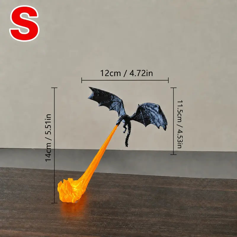 3D Printed Dragon Book Nook Light | Fire-Breathing Bookshelf Decor
