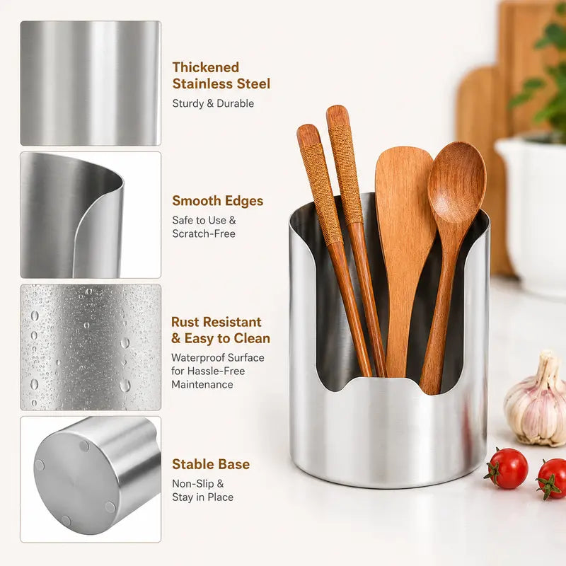 Thickened Rust-Resistant Kitchen Countertop Utensil Organizer