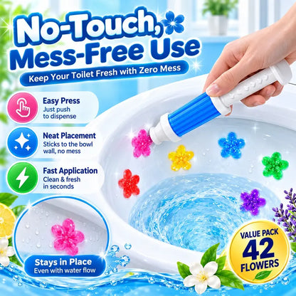 [42 Flowers Value Pack] Flower Toilet Cleaning Gel Stamps