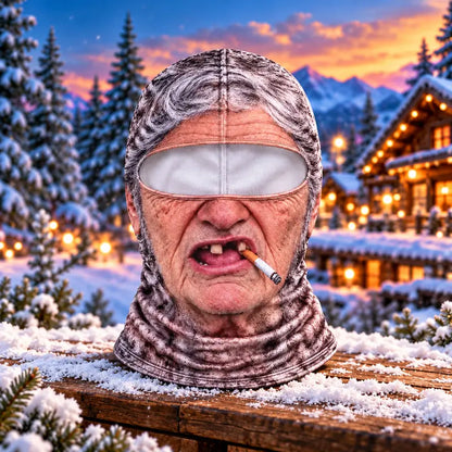 Funny Old Man Face Balaclava Mask