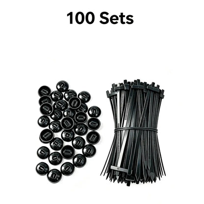 Piece Universal Nylon Cable-Tie Mounting Buckle Set