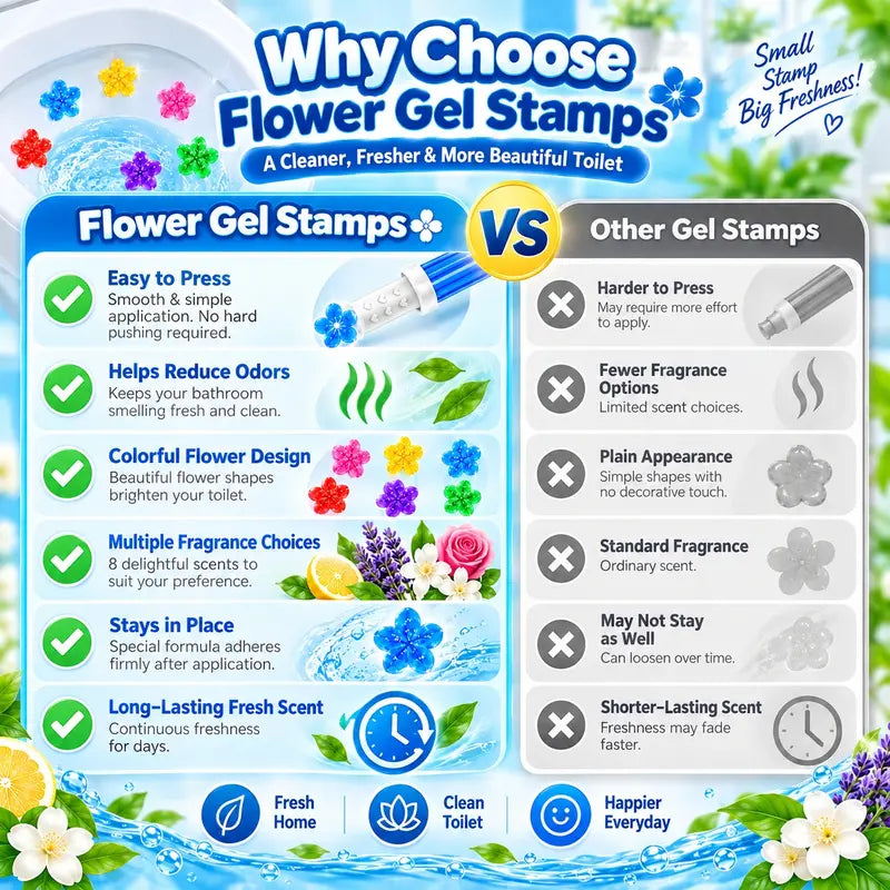 [42 Flowers Value Pack] Flower Toilet Cleaning Gel Stamps