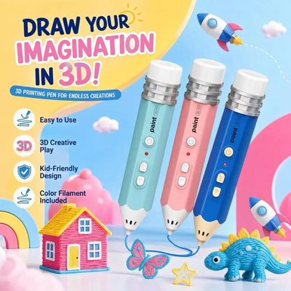 Kids Rechargeable 3D Printing Pen Kit – Build Creativity & Hands-On Skills