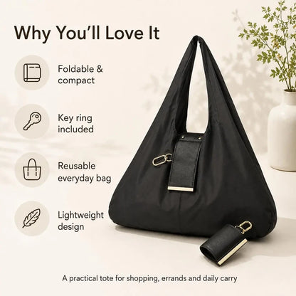 Foldable Keychain Tote Bag – Pocket-Size Reusable Shopping Bag