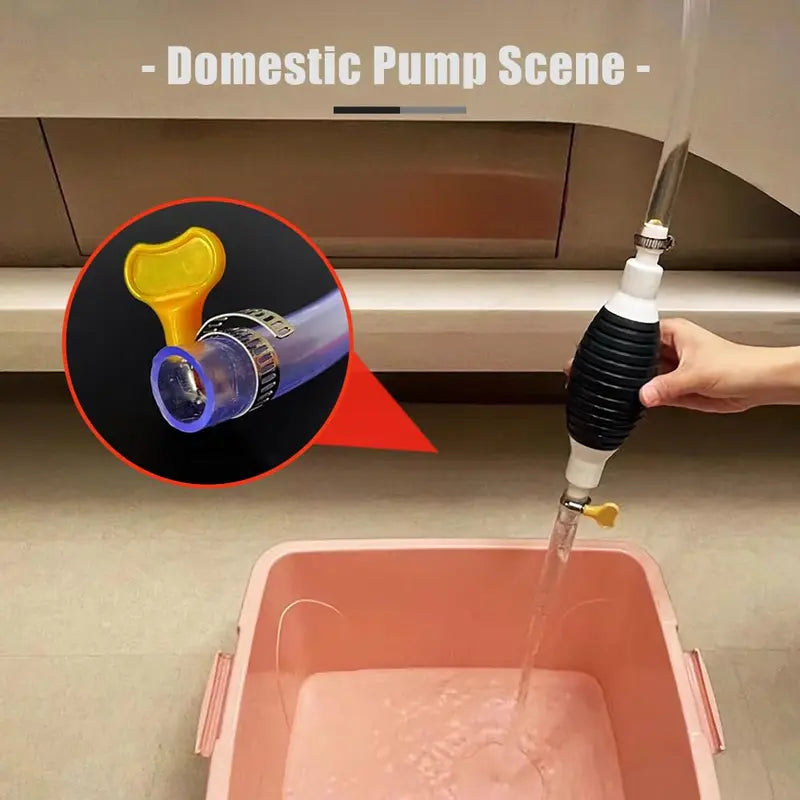 2-in-1 Manual Oil & Fluid Transfer Siphon Pump