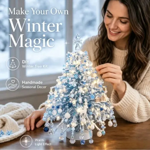 DIY Beaded Christmas Tree Craft Kit – Angel-Top Tabletop Decor