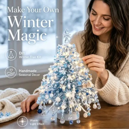 DIY Beaded Christmas Tree Craft Kit – Angel-Top Tabletop Decor