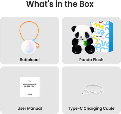 Screen-Free AI Interactive Plush Panda Toy with Smart Voice App & Bedtime Stories