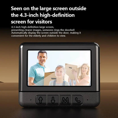 Wireless Doorbell Camera，No WiFi Video Doorbell with Screen