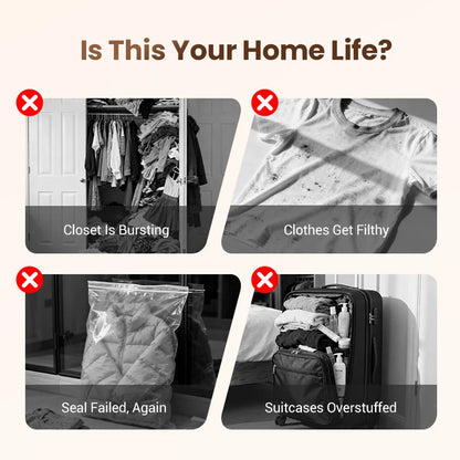 Vacuum Storage Bags with Rechargeable Pump (Travel)