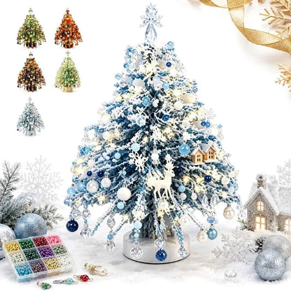 DIY Beaded Christmas Tree Craft Kit – Angel-Top Tabletop Decor