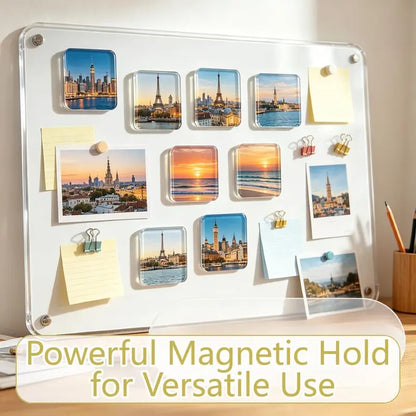 2×2″ Clear Acrylic Magnetic Photo Frames – DIY Memory Keepsake, 10/20/30 Pack