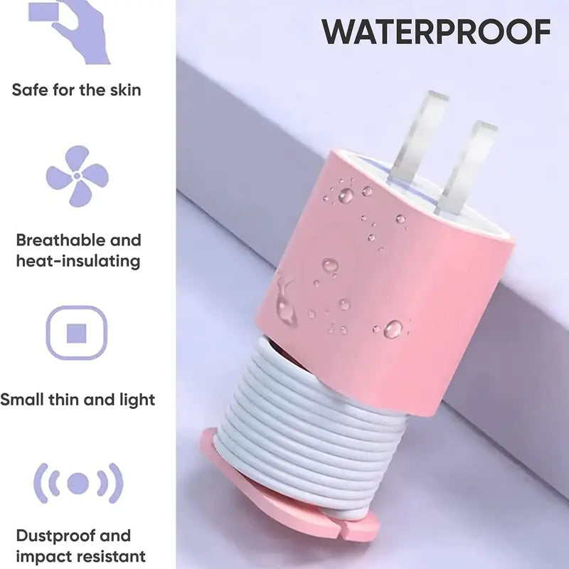 2 in 1 Silicone Charger Protector with Cord Wrap