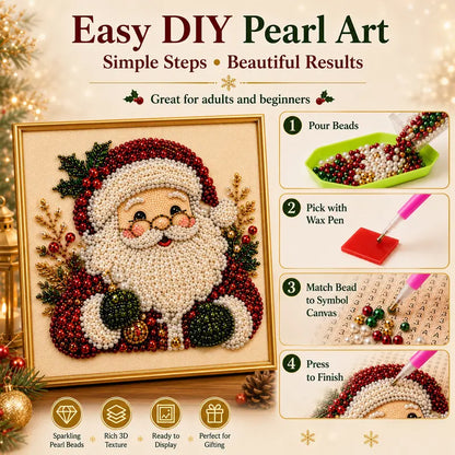 🎄 Frameless 3D Beaded Christmas Diamond Painting