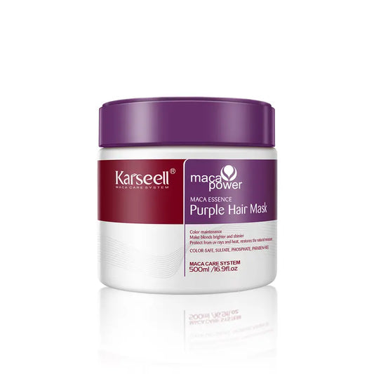 Purple Hair Mask for Neutralizing Yellow Tones on Blonde, Silver & Highlighted Hair (500ml / 16.9 fl oz)
