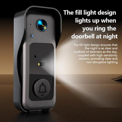 Wireless Doorbell Camera，No WiFi Video Doorbell with Screen