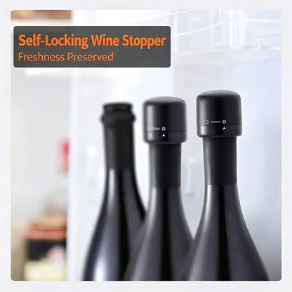 Vacuum wine stopper.Champagne and wine, red wine and liquor