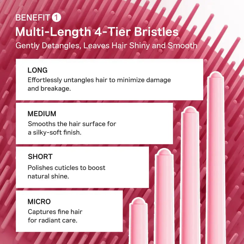 [NEW]Ribbon Cherry Glass Hair Brush