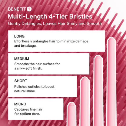 [NEW]Ribbon Cherry Glass Hair Brush