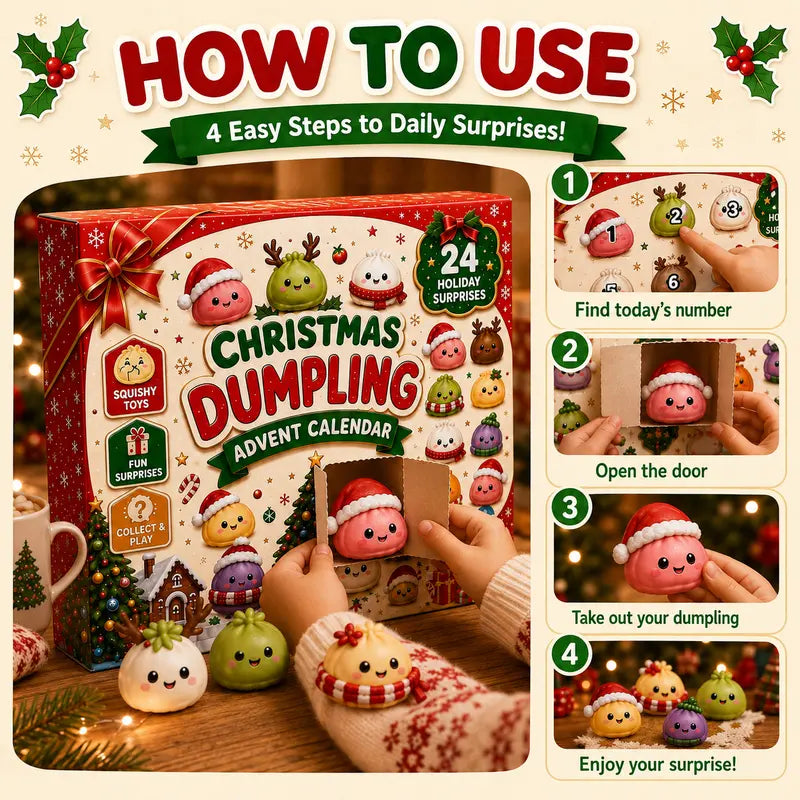 Christmas Advent Calendar 2026 – 24 Dumpling Squishy Toys