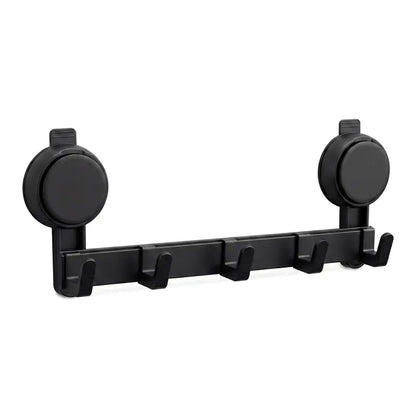 Heavy-Duty Space Aluminum Suction Cup Multi-Hook Wall Rack