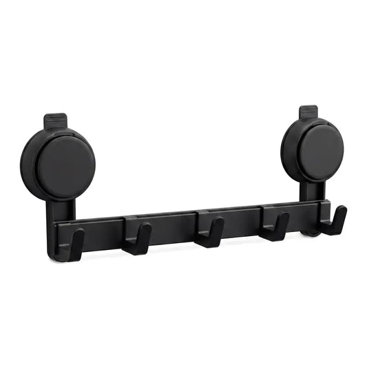 Heavy-Duty Space Aluminum Suction Cup Multi-Hook Wall Rack