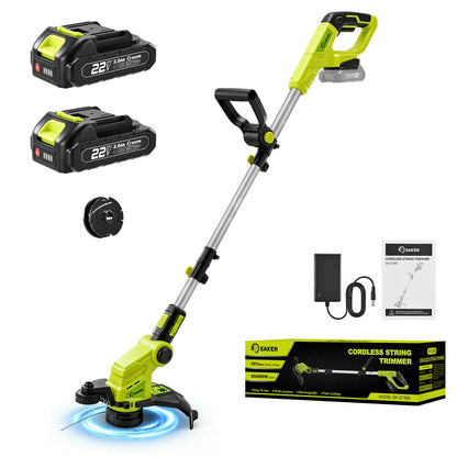 Cordless Lawn Mower, Garden Tool (Mower, Trimmer, Edger) with 2×21V Batteries