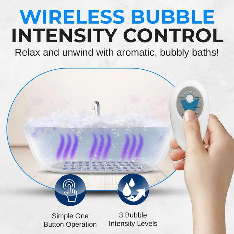 Bubble Bath Massage Mat with Air Pump &amp; Remote Control