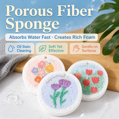 Premium Dual-Action Kitchen Sponge - Scratch-Free Dish Scrubber & High-Absorbency Cleaning Sponge