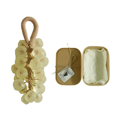 Handmade Transparent Gemstone Grape Soap Cluster