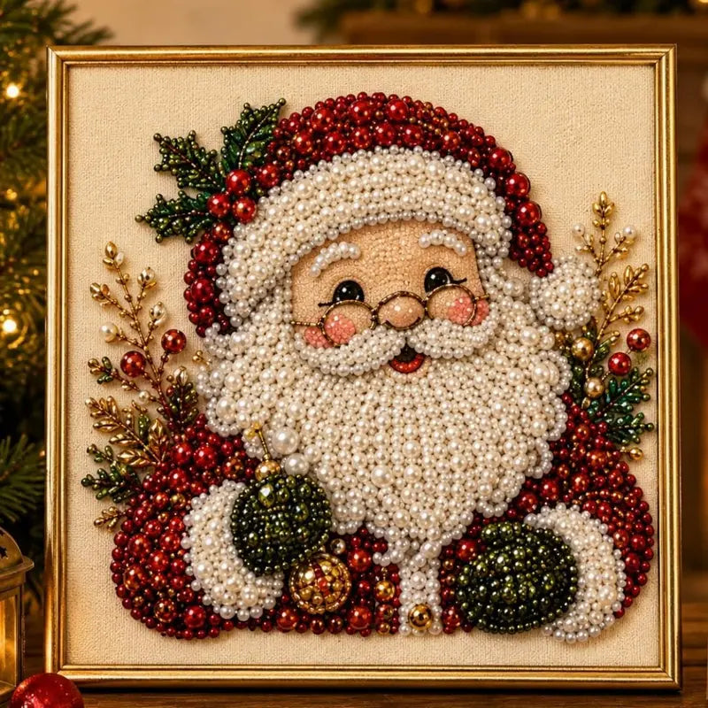 🎄 Frameless 3D Beaded Christmas Diamond Painting