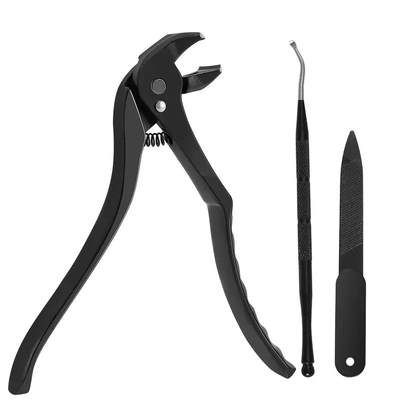 3-Piece Heavy-Duty Curved Nail Clipper Set