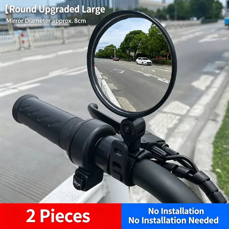 Universal Adjustable Bike Rear View Mirror Set (2 Pcs)