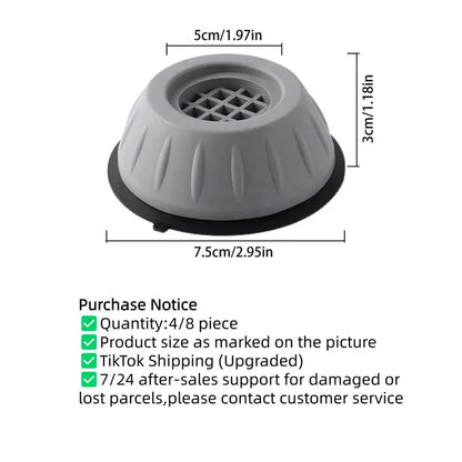 4/8 PCS Shock‑Proof Washing Machine Foot Pads